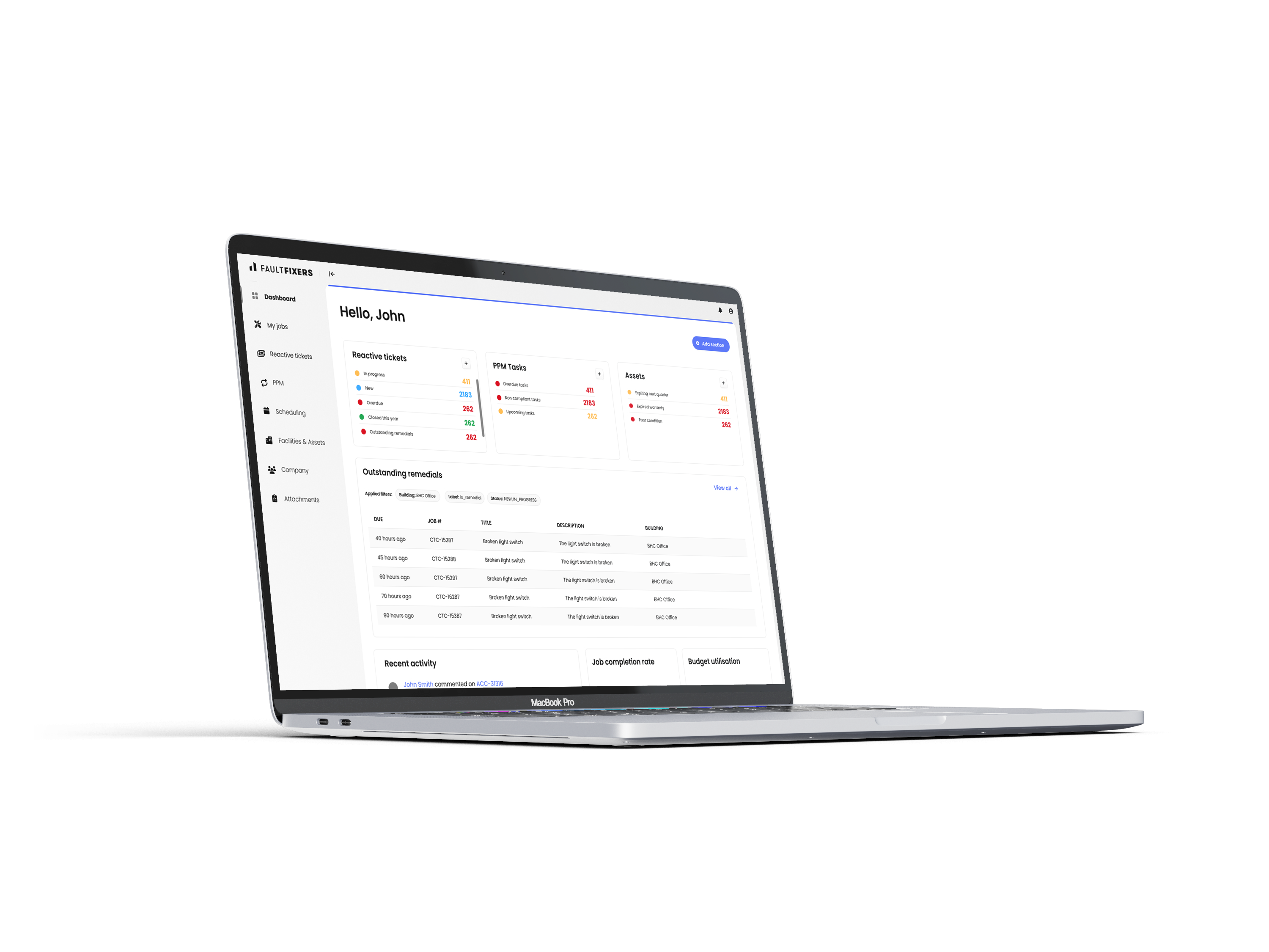FaultFixers laptop